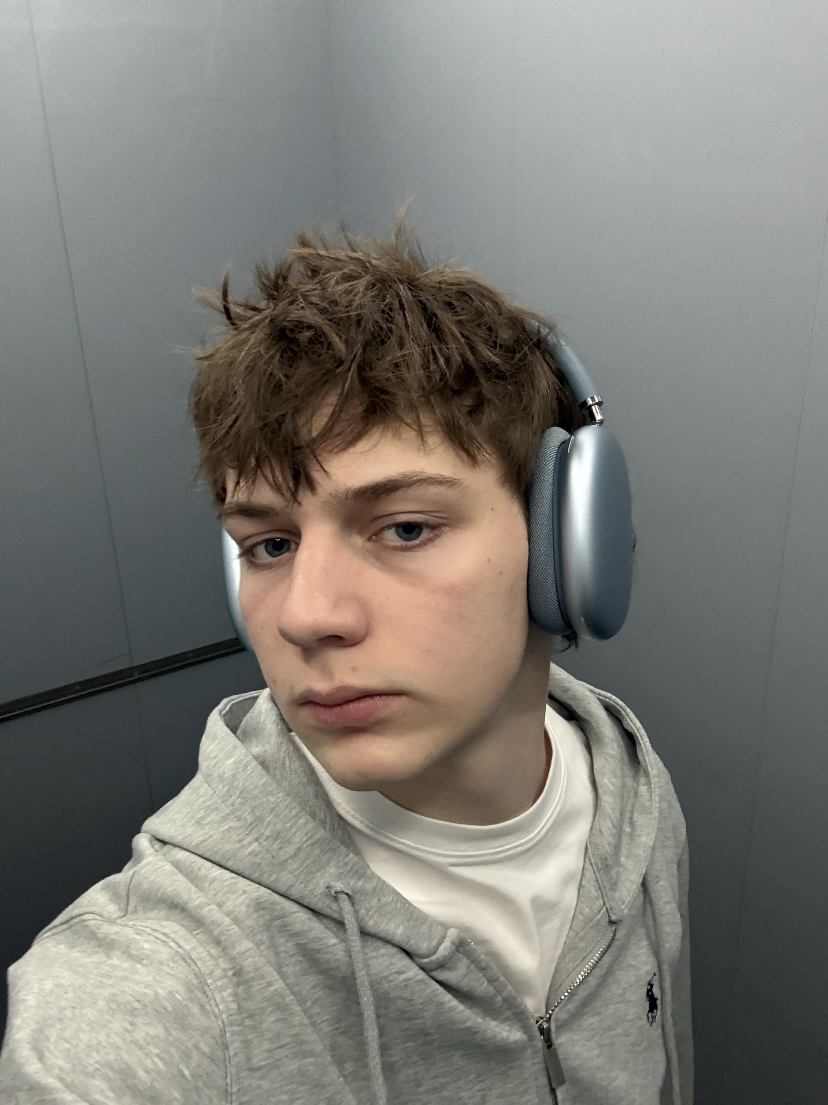 Vladimir Rostikov wearing headphones